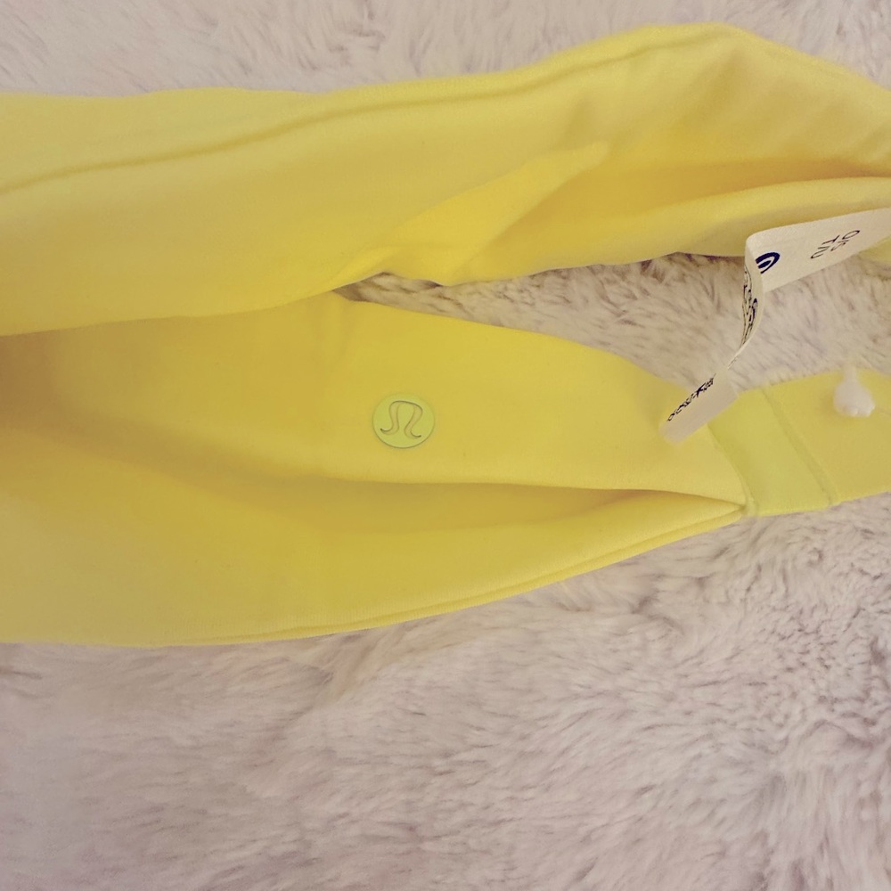 NWT Lululemon Wide Reversible Fleece Headband Electric Yellow - Picture 7 of 7